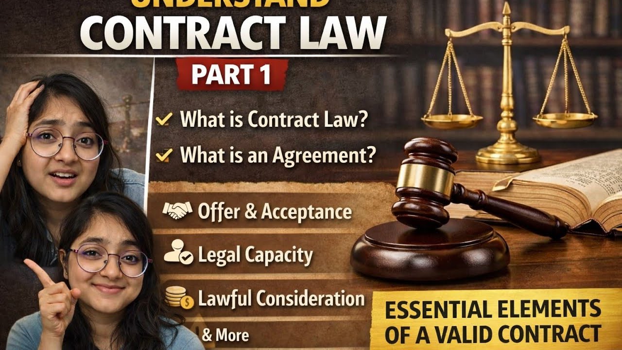 Indian Contract Act||Basics concepts of contract law  Agreement Essentials of valid contract
