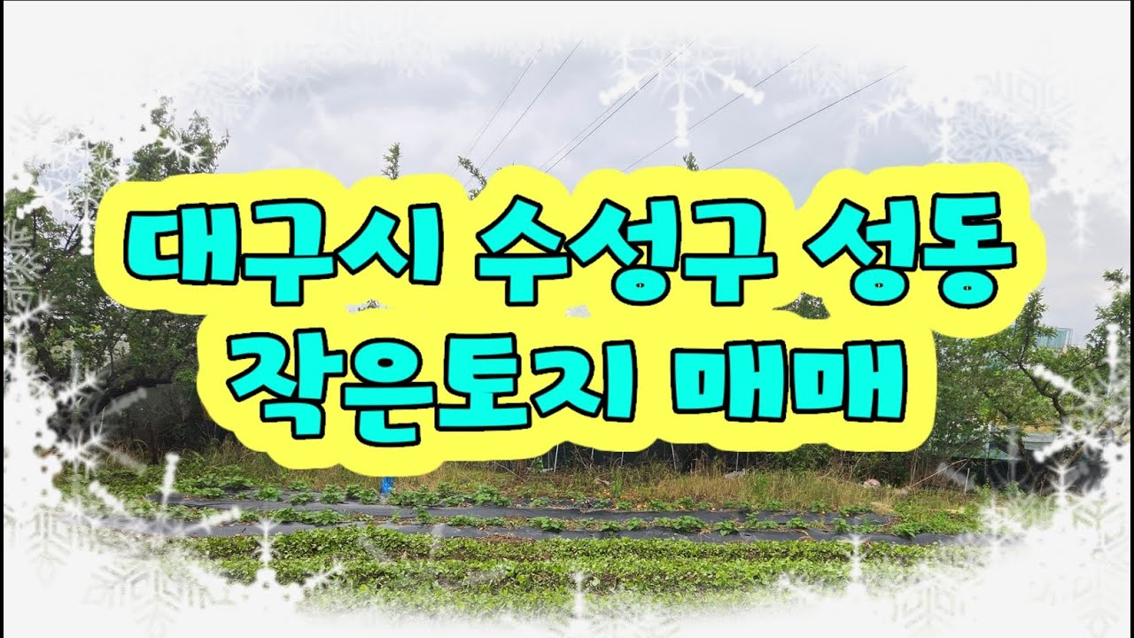 (514) 대구시 수성구 성동 작은토지매매 #대구주말농장#대구땅매매#수성구성동