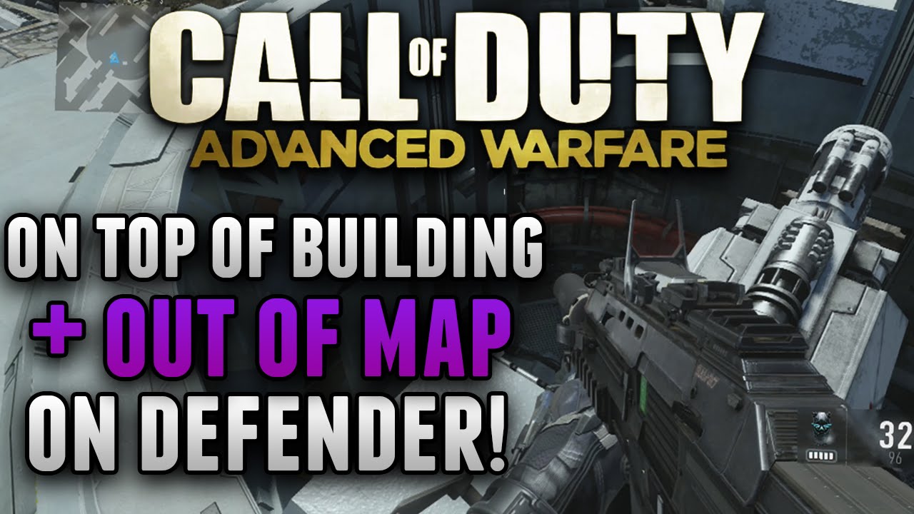 Advanced Warfare Glitches - On Top Of Building + Out Of The Map on Defender! (AW Glitches)