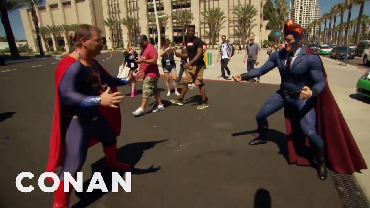 Conan Patrols Comic-Con® In His Superhero Suit | CONAN on TBS