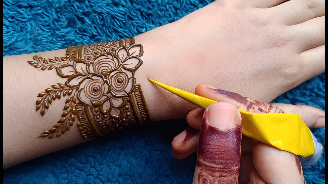 Beautiful unique stylish mehndi design / attractive simple easy mehndi design step by step tutorial