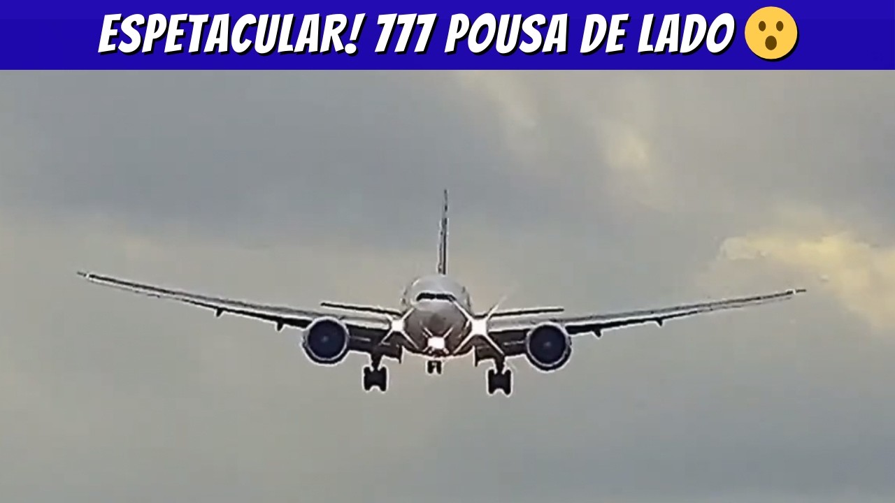 VENTO CRUZADO EM VCP — 777 DA LUFTHANSA EM AÇÃO