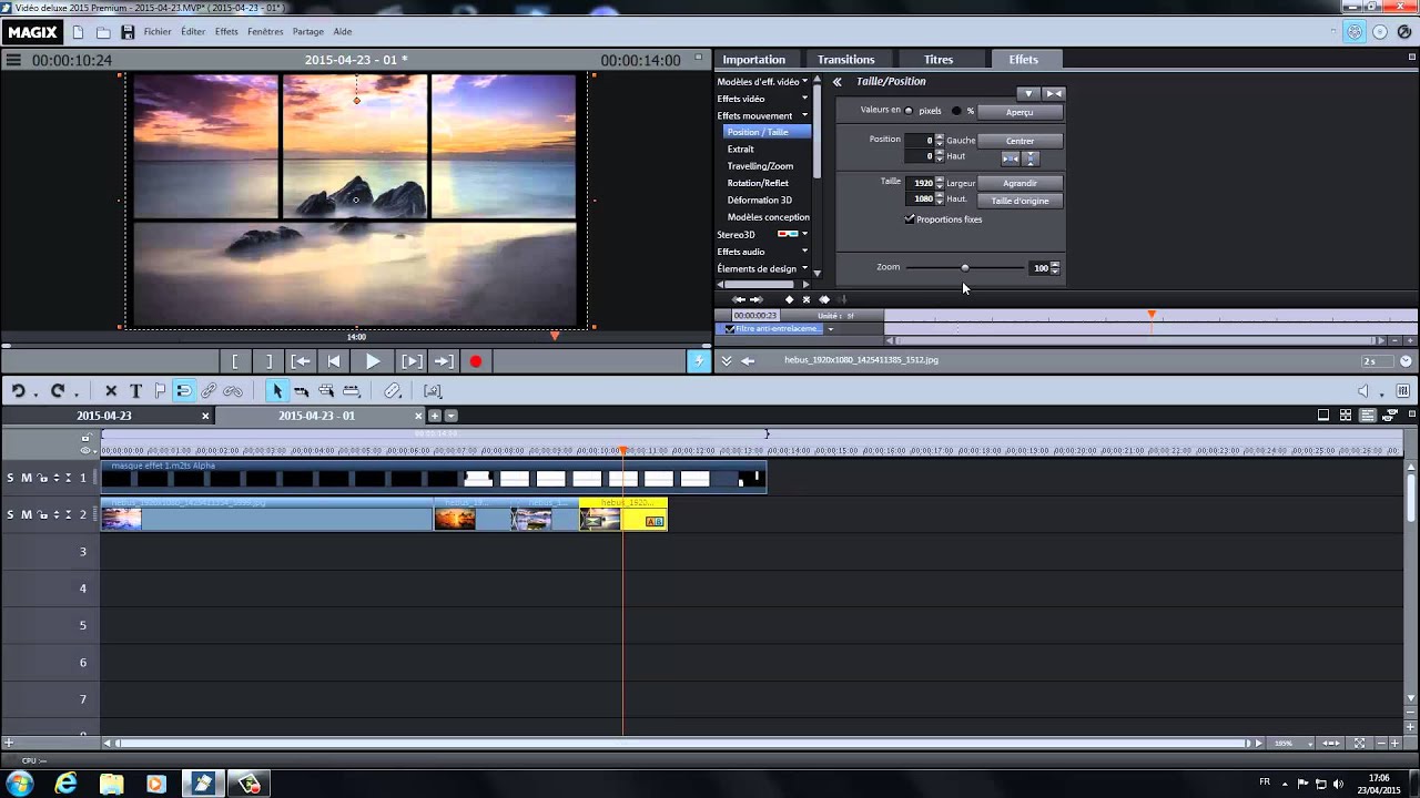 Tutoriel: Comment créer un masque dynamique avec les éffets prédéfinies dans Magix