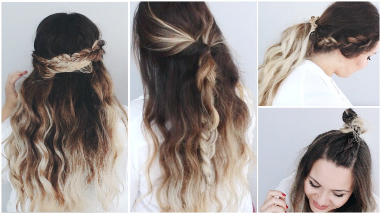 5 Peinados FACILES y RAPIDOS para el dia a dia con TRENZAS |BACK TO SCHOOL HAIRSTYLES⎮Noelia Mújica