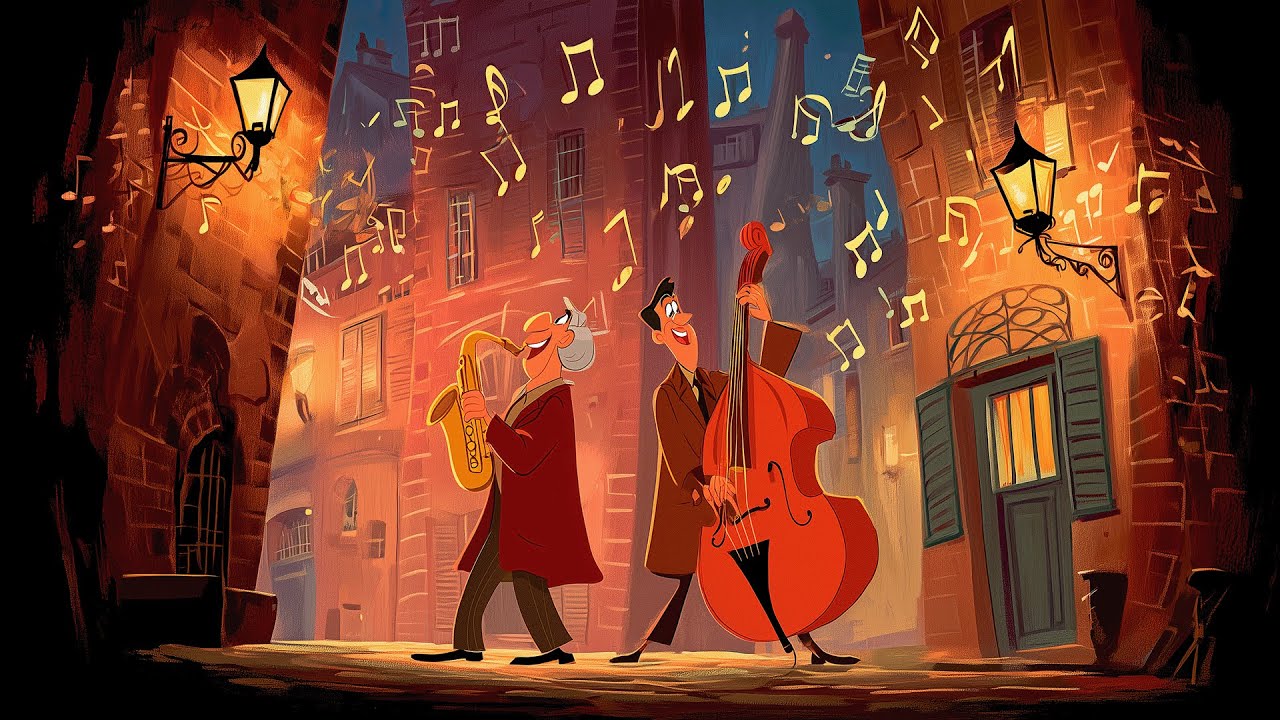 Melodic Duet in a Magical Alley | Playful Jazz Under the Stars