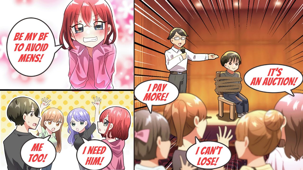 [Manga dub] My friend asked me to be her boyfriend but other cute girls want me so I got auctioned！