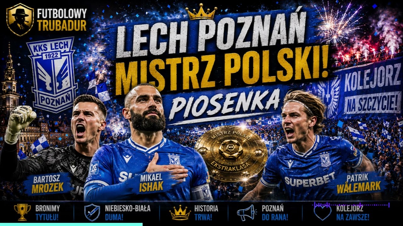 LECH POZNAŃ MISTRZEM POLSKI 2026!  Obronili Tytuł! (Epicka Piosenka Kibic&oacute;w)| Futbolowy Trubadur