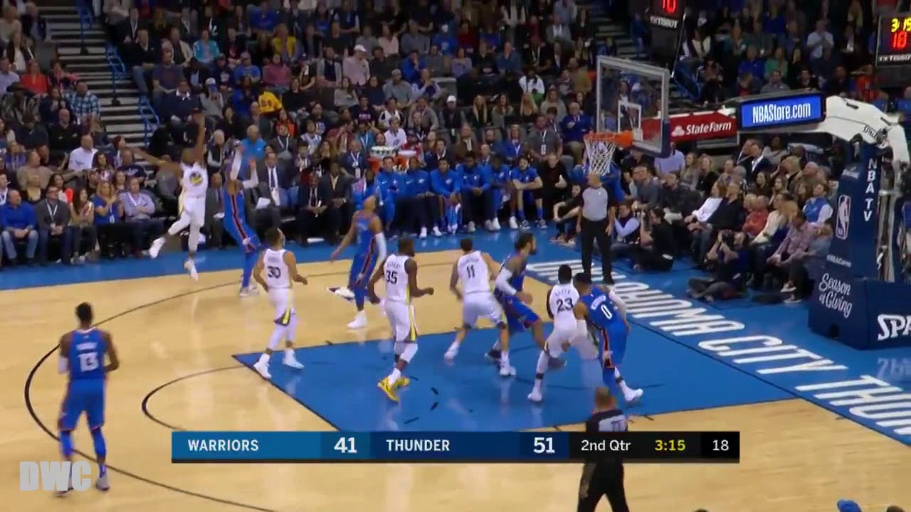 Paul George Defense On Kevin Durant, November 22, 2017