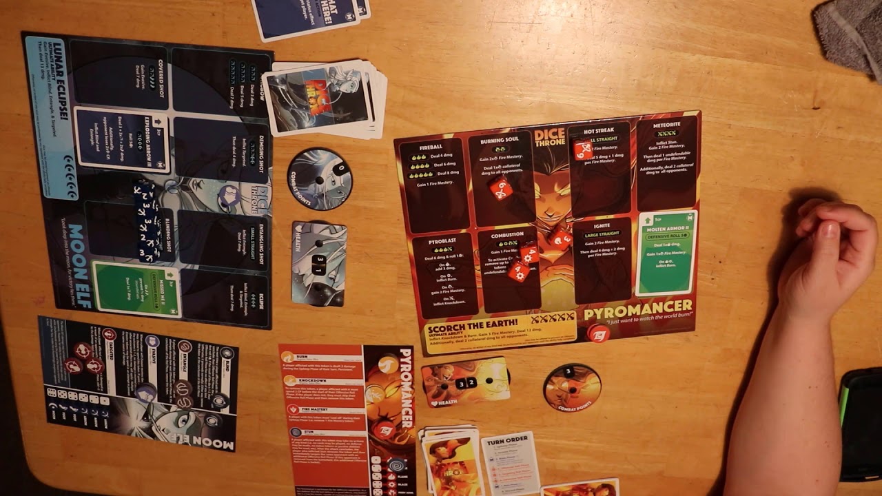Dice Throne Pyromancer vs Moon Elf Round 2