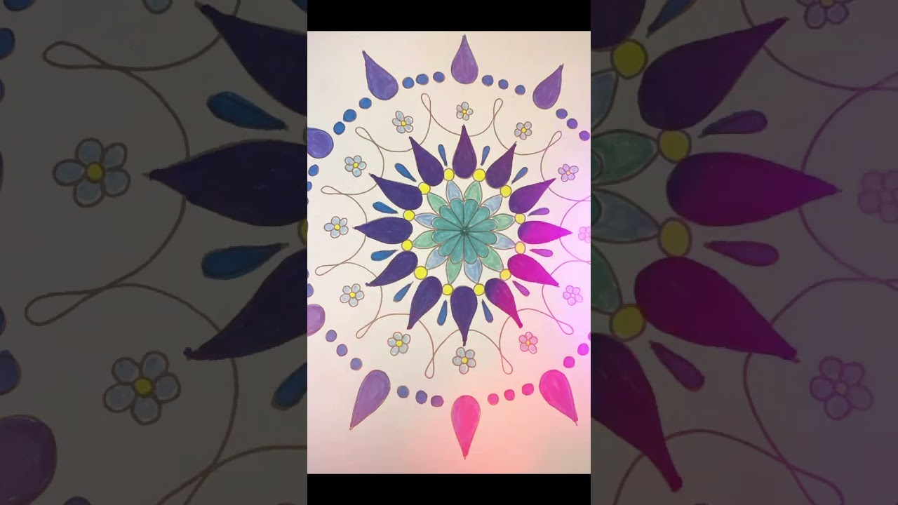 Let&rsquo;s find your inner child while colouring mandala🐣#relaxingvideo #innerchild #mandala #enya #blue