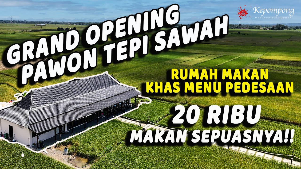 Grand Opening Rumah Makan Pawon Tepi Sawah : Nikmati Menu Pedesaan Sepuasnya Hanya 20 Ribuan!