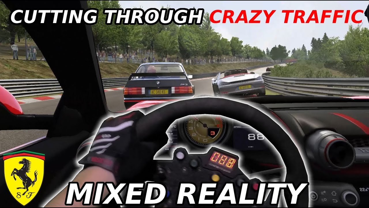 🚗 Ferrari 812 SuperFast Nordschleife Trackday in Assetto Corsa - Mixed Reality / Oculus VR gameplay