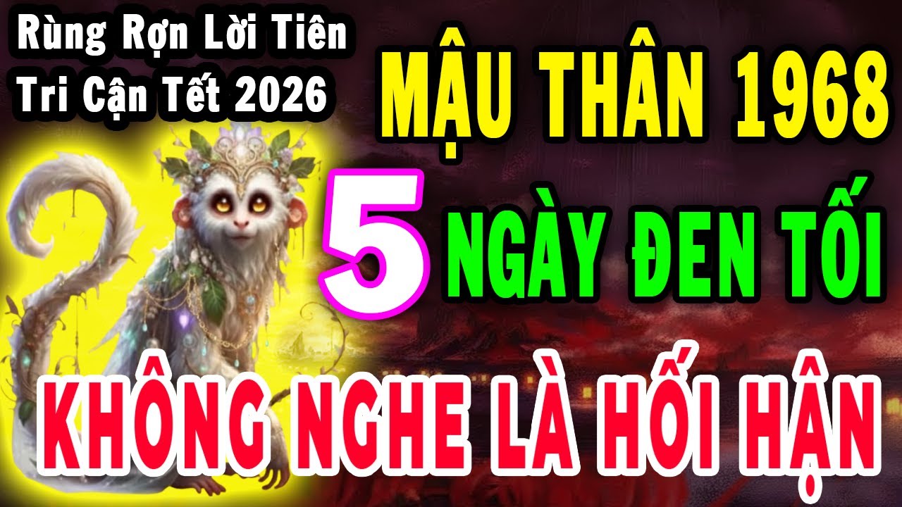 Chấn Động Lời Tiên Tri Cuối Năm 2025 Mậu Thân 1968 Sẽ đối Mặt 5 Ngày Đen Tối, Không Nghe Là Hối Hận