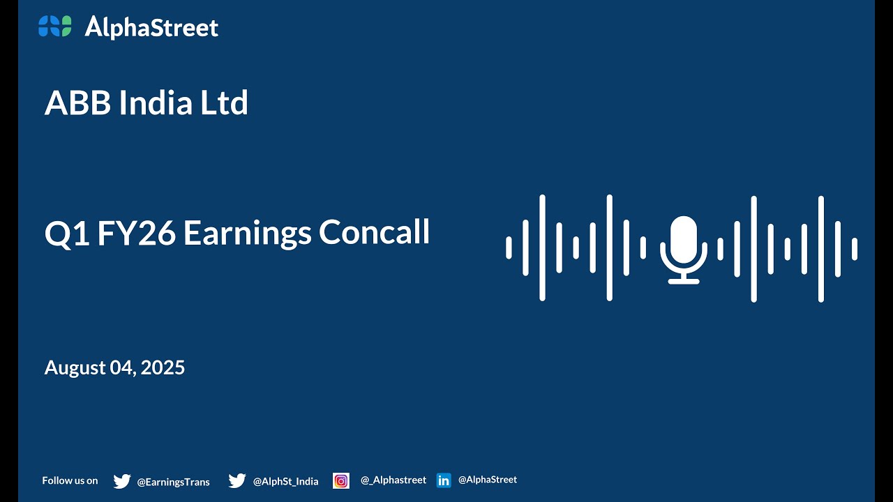 ABB India Ltd Q1 FY2025-26 Earnings Conference Call