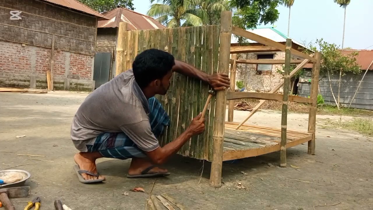 chicken coop || হাঁস মুরগির খোপরা || Part-3 ||#bambooart #woodwork 