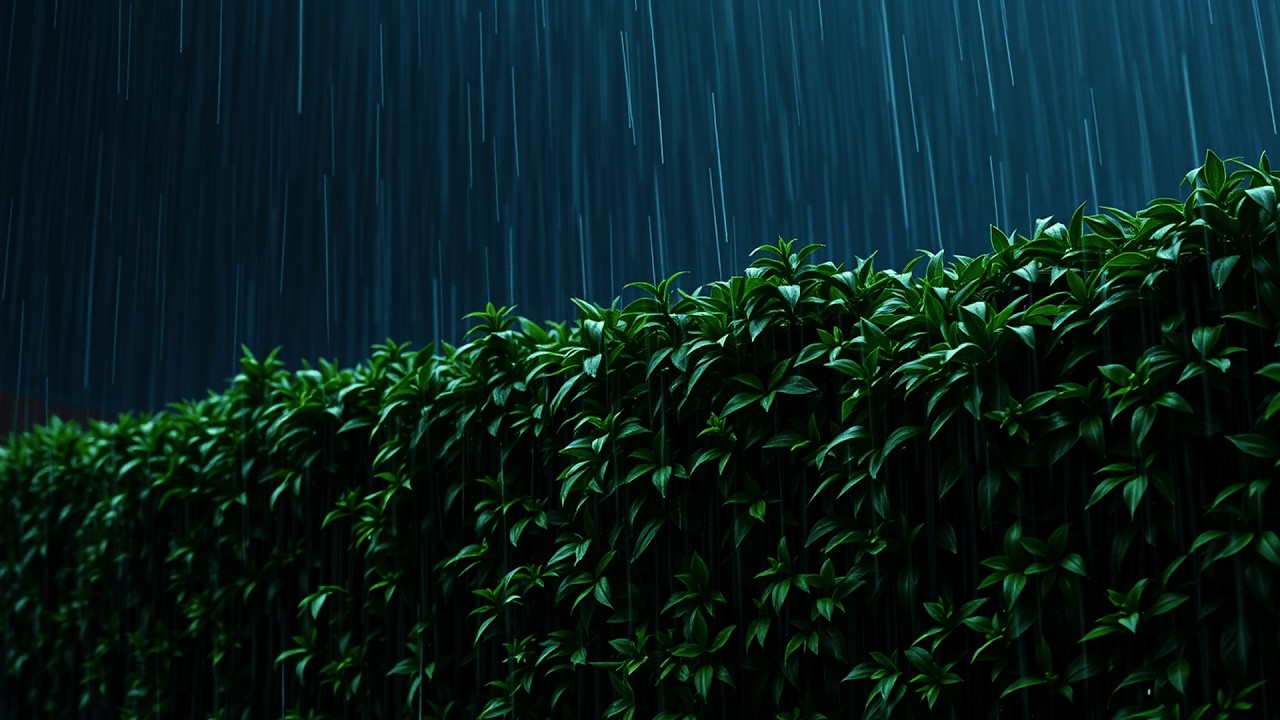 Rain on Gazebo in the Garden 🌧️ 360° Nature Rain Sounds for Relaxation