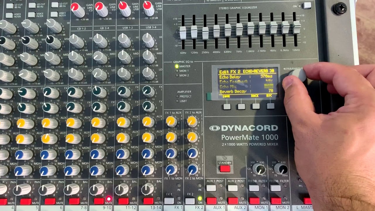 Tutorial combinare efecte Dynacord pm1000-3