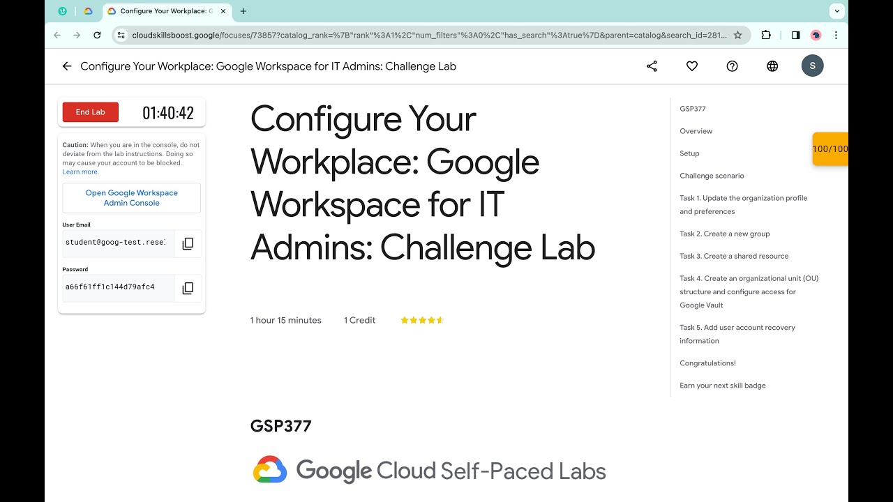 Configure Your Workplace: Google Workspace for IT Admins: Challenge Lab || #qwiklabs || #GSP377