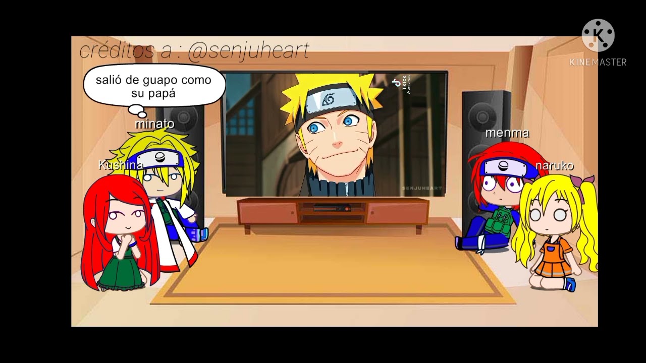 la familia de Naruto reaccionan a Naruto