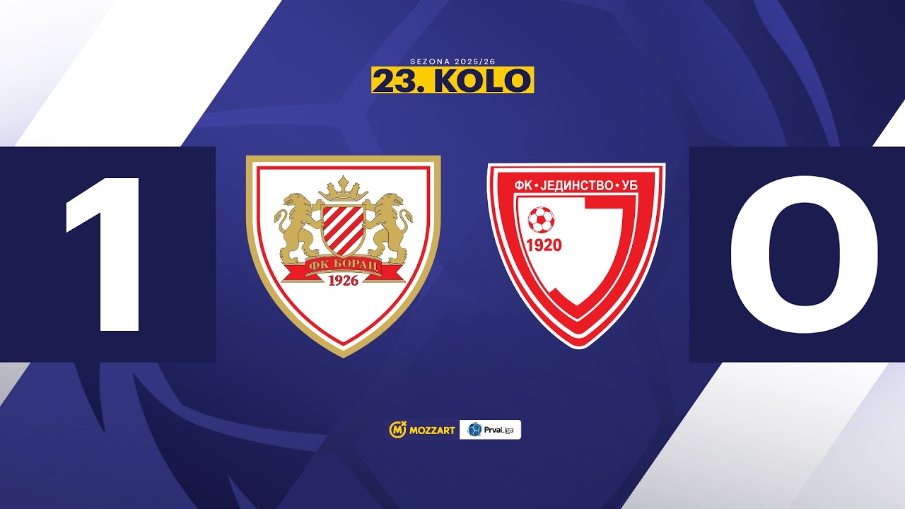 MBPLS 2025/26 - 23.Kolo: BORAC 1926 – JEDINSTVO 1:0 (1:0)