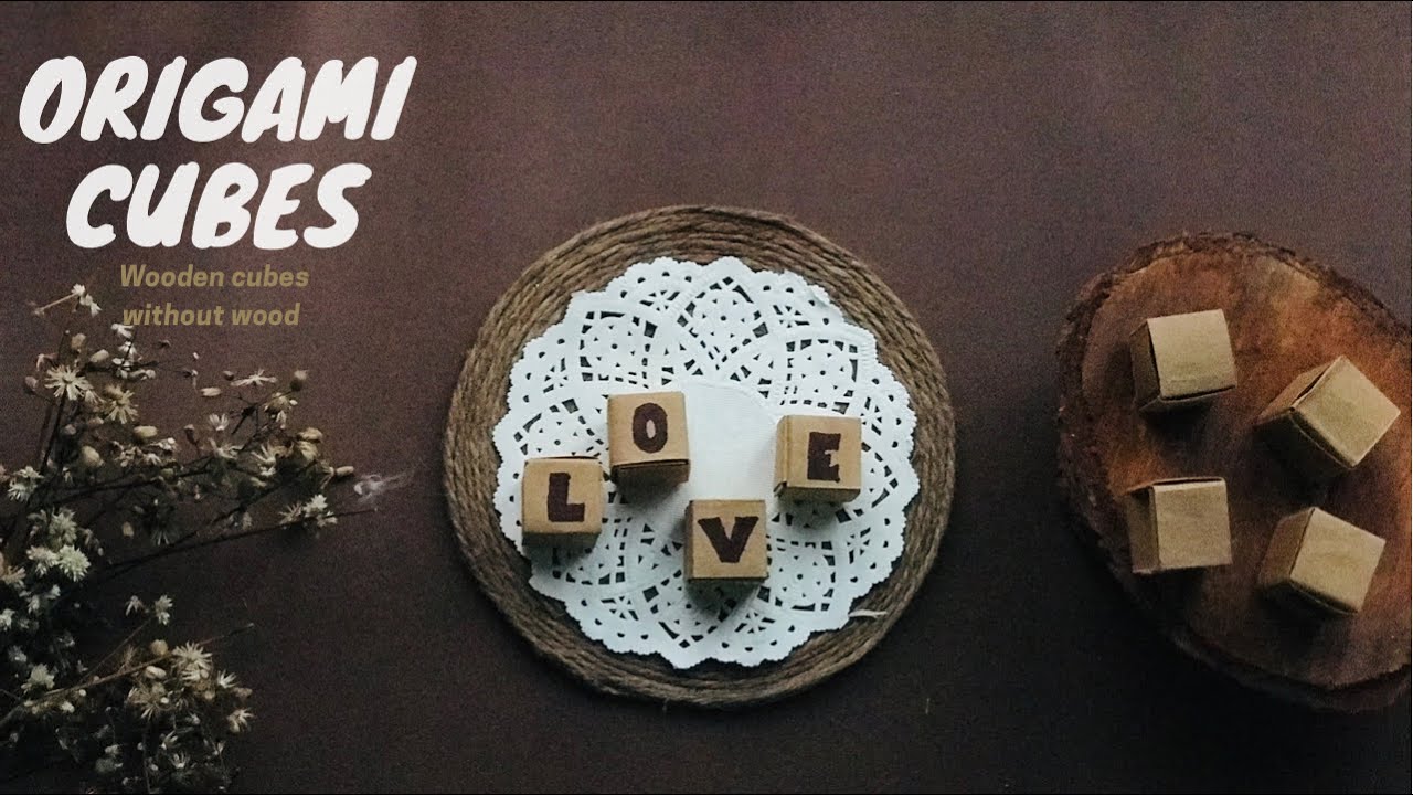 Origami cube making|wooden cubes| No Glue