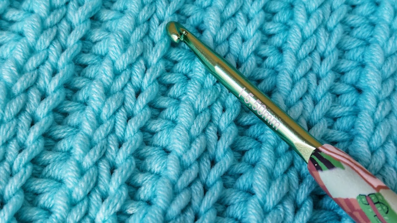 Amazing 💯 👌 Learn how to make an elastic stitch for cuffs with a crochet hook #videotutorial