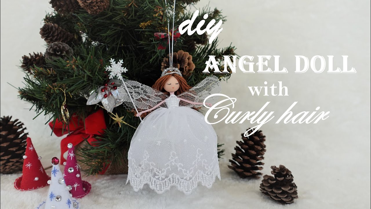 DIY How to Make Curly Hair for an Angel Doll | DIY Angel Ornament | Huong Harmon