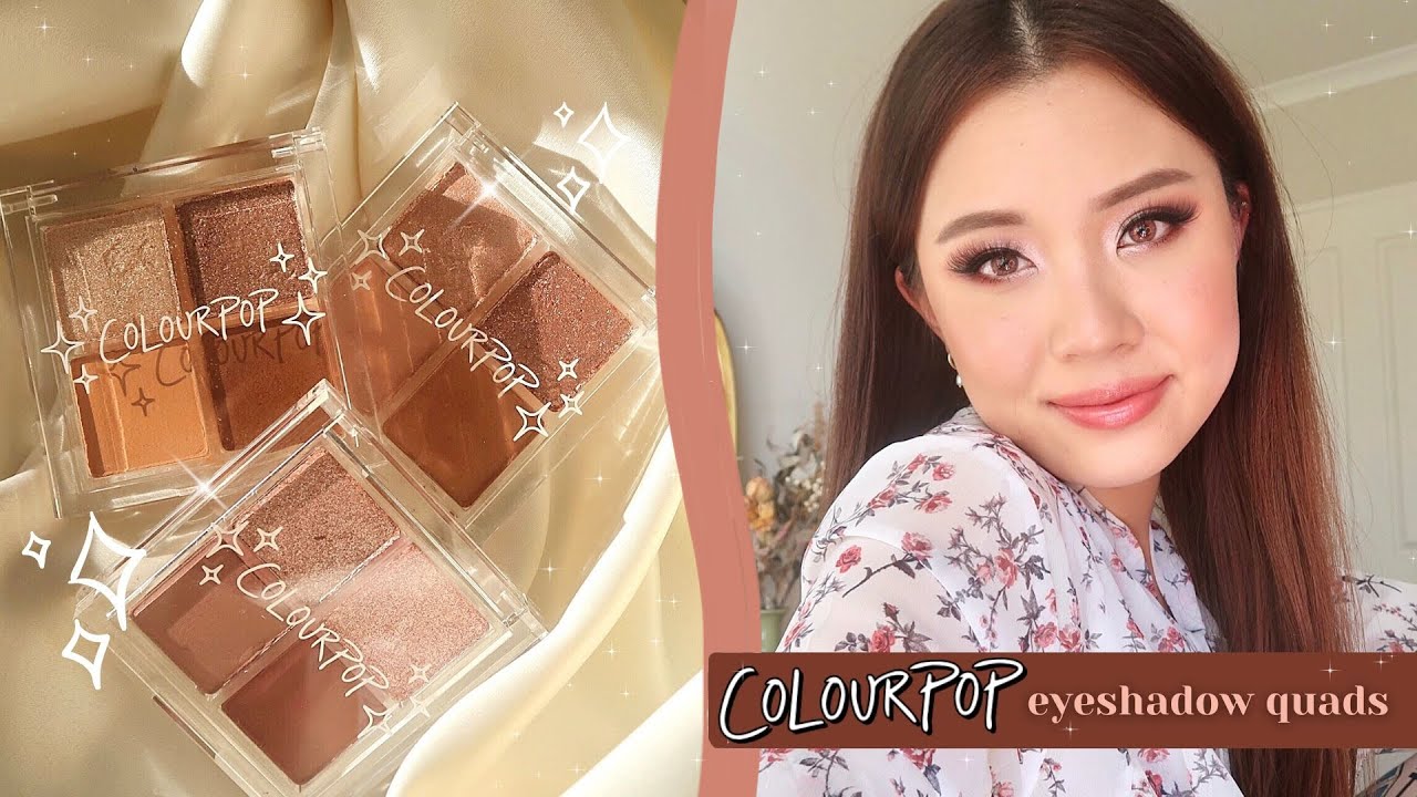 COLOURPOP EYESHADOW QUADS 🤎 full review + comparisons!