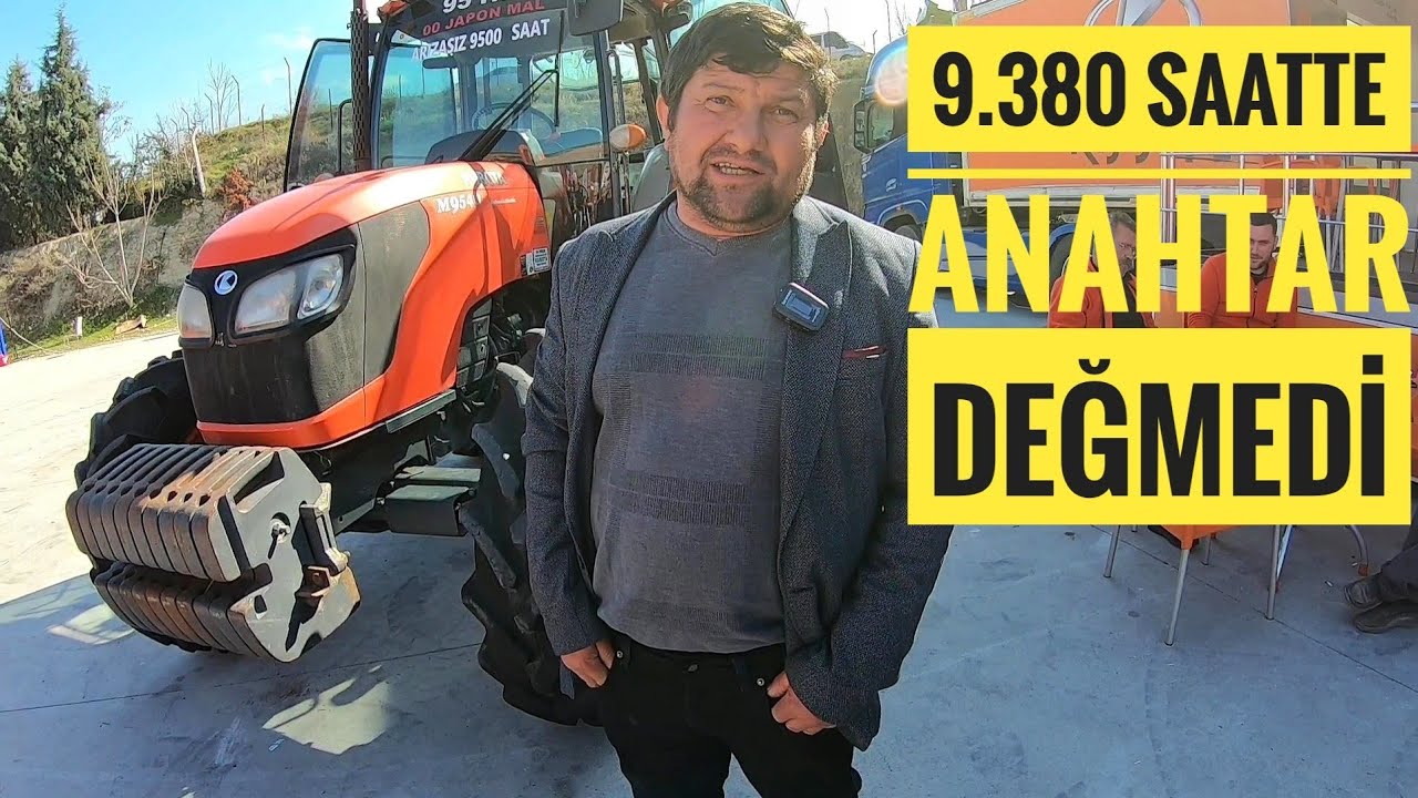 Sahibi 10 Yıldır Kullanıyor - "9380 SAATTE ANAHTAR DEĞMEDİ" ( Kubota M9540 )