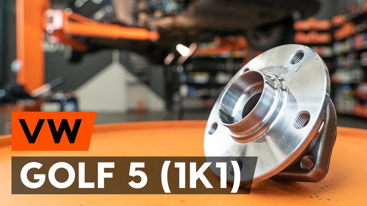 Hvordan bytte foran hjullager / foran hjullagersett der på VW GOLF 5 (1K1) [AUTODOC-VIDEOLEKSJONER]
