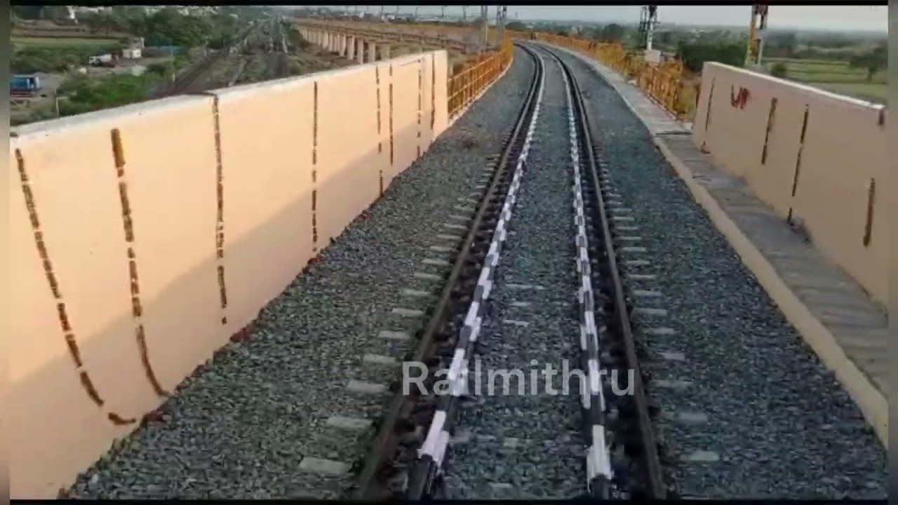 First train on India&rsquo;s longest Railway Flyover