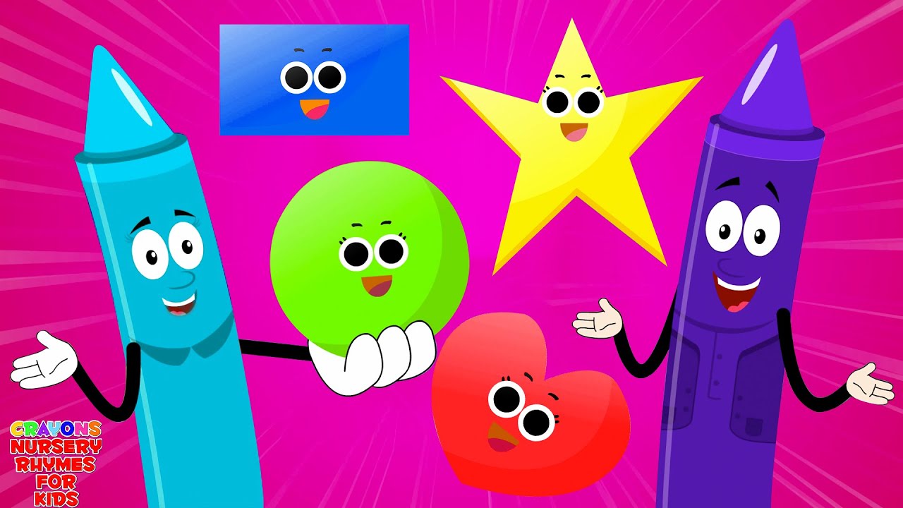 Shapes Song : What Shape Is This Learning Video for Kids by Crayons