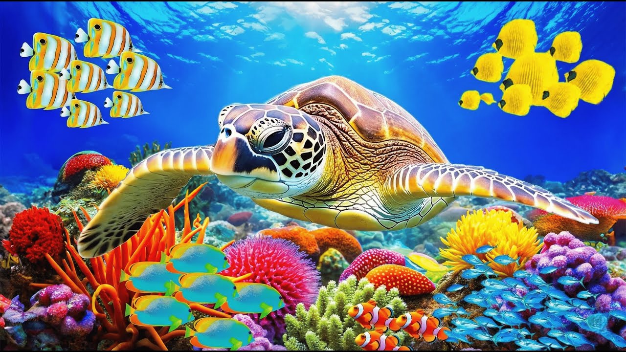 4K Marine Life Wonders | Discover Beautiful Sea Animals in Aquarium with Relaxing Music