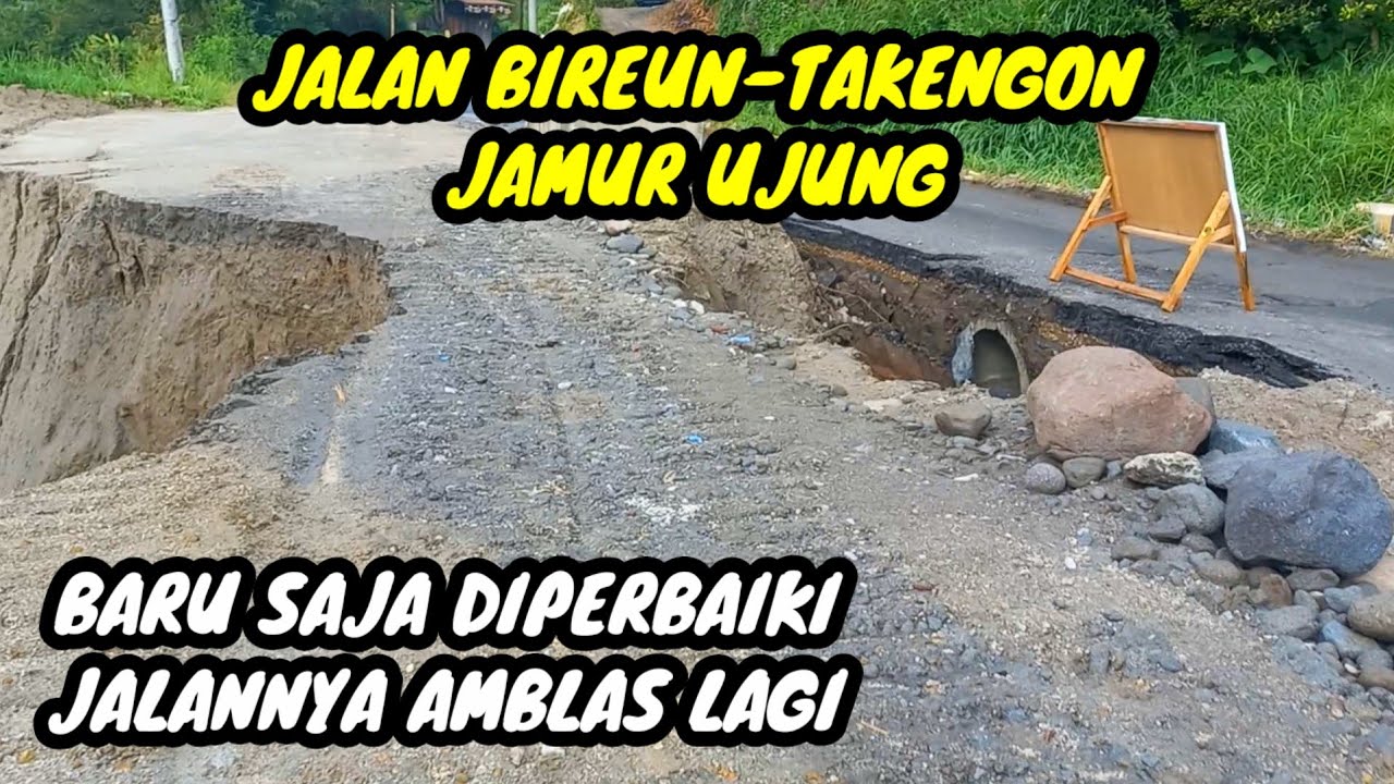 Baru Saja Diperbaiki Amblas Lagi Jalan Lintas Nasional Takengon-Bireun Di Jamur Ujung Bener Meriah