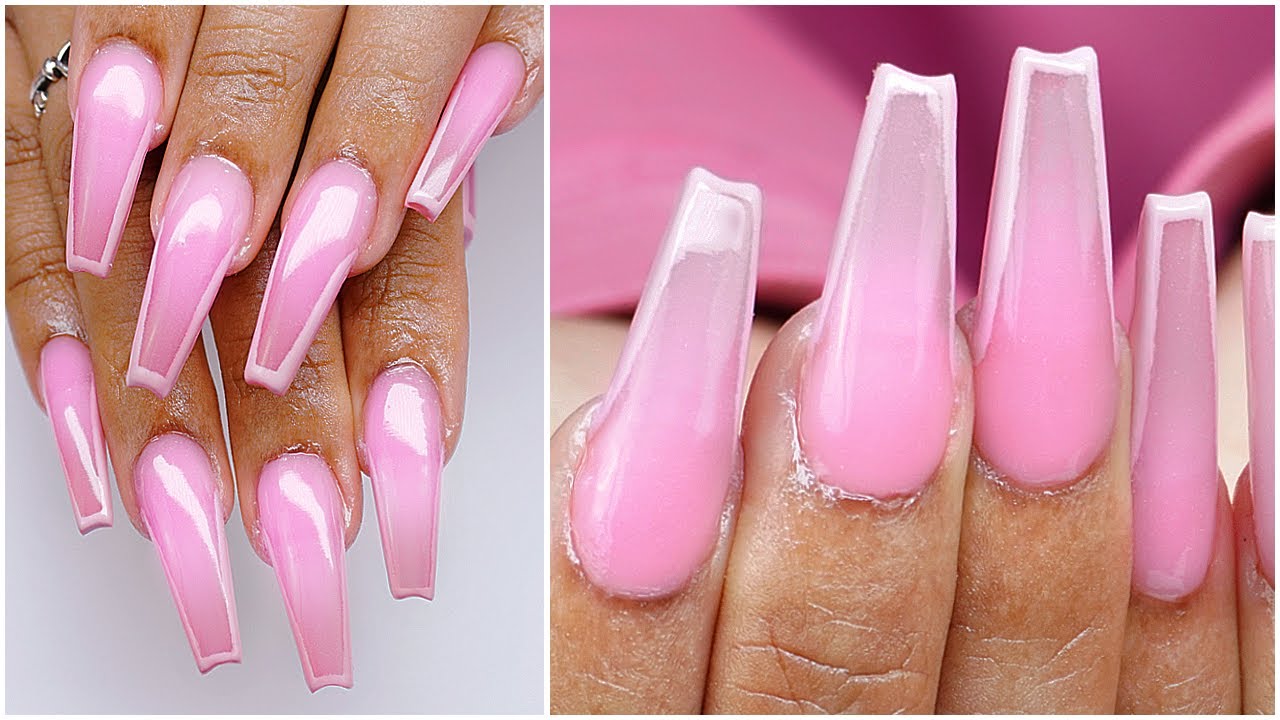 How To File Nails EASY & FAST! POLYGEL Start to Finish Outline French