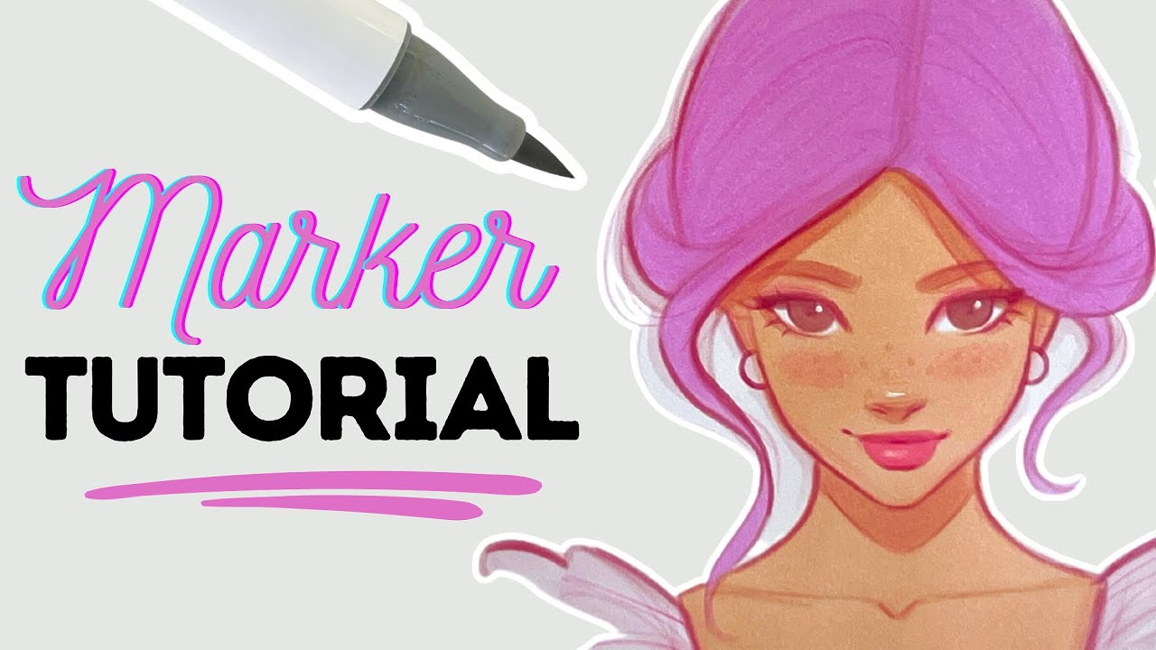 Marker Drawing Tutorial - How to Draw with Alcohol Markers