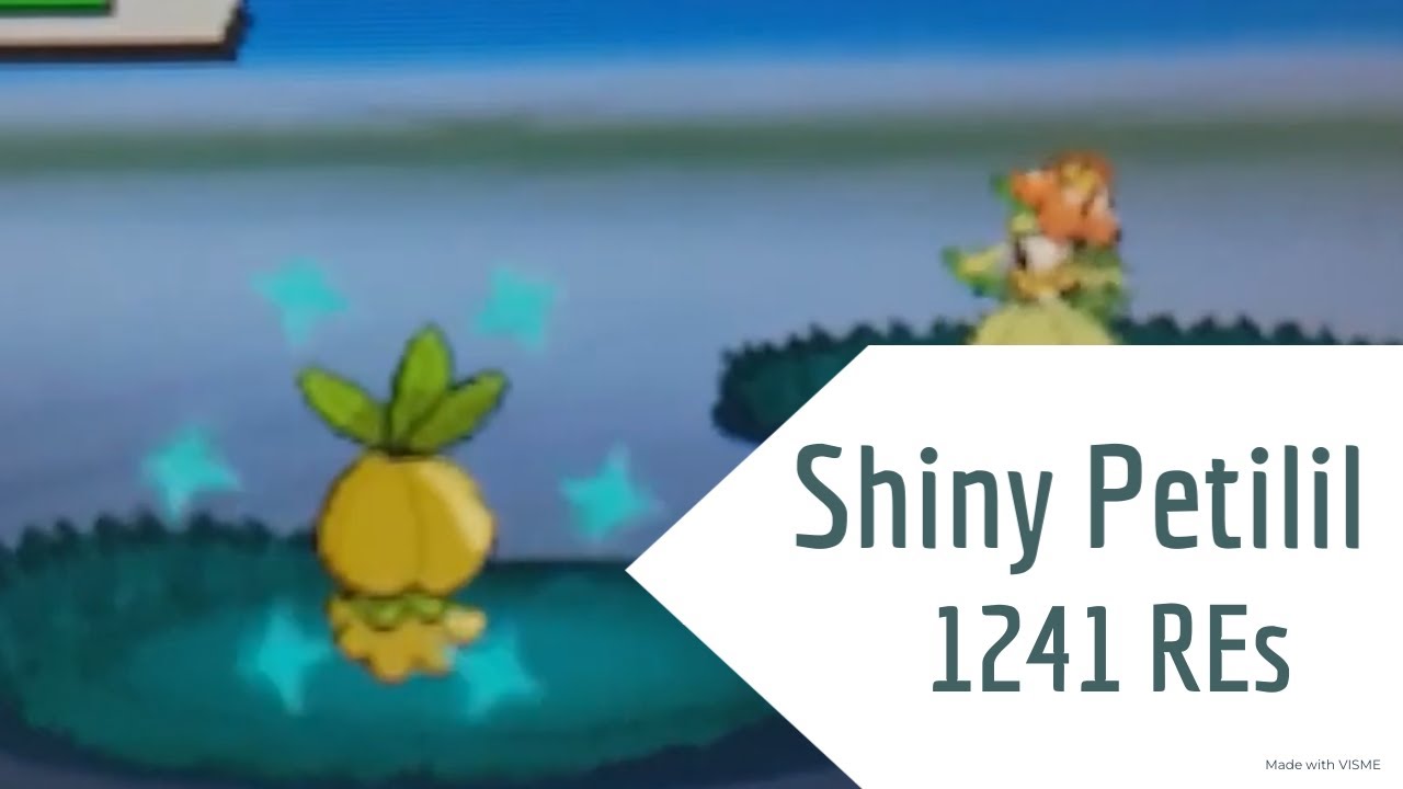 Shiny Petilil appears in Pokemon White 2 after only 1241 random encounters