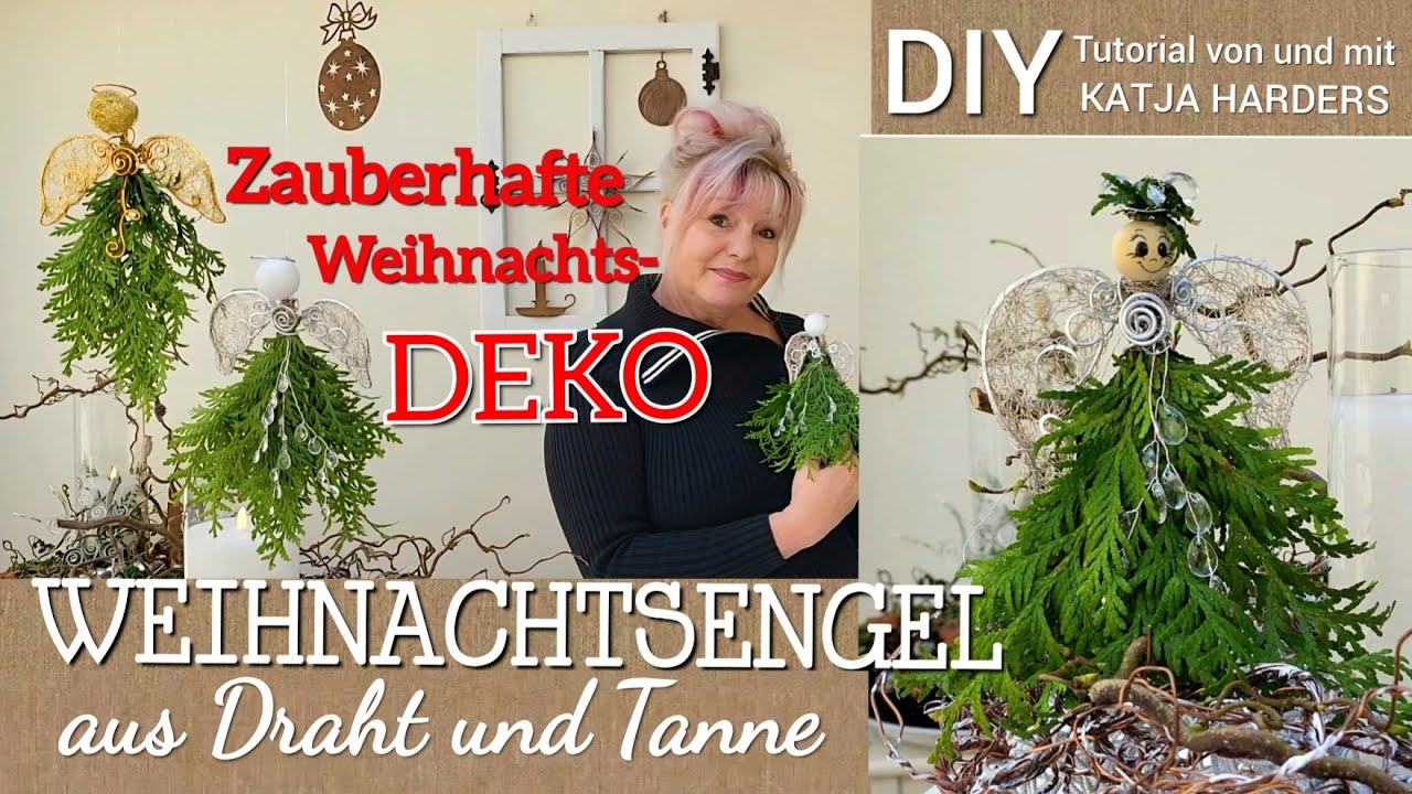 WEIHNACHTSENGEL aus DRAHT & TANNE / Süße ADVENTSDEKO - Weihnachtszauber / DIY