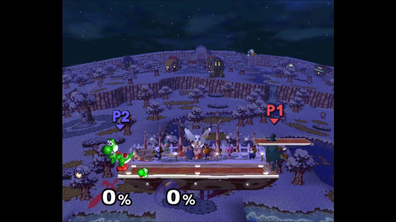 Super Smash Brothers Melee + Akaneia Build - Village - K.K. Performing (Sat Night) Winter Season