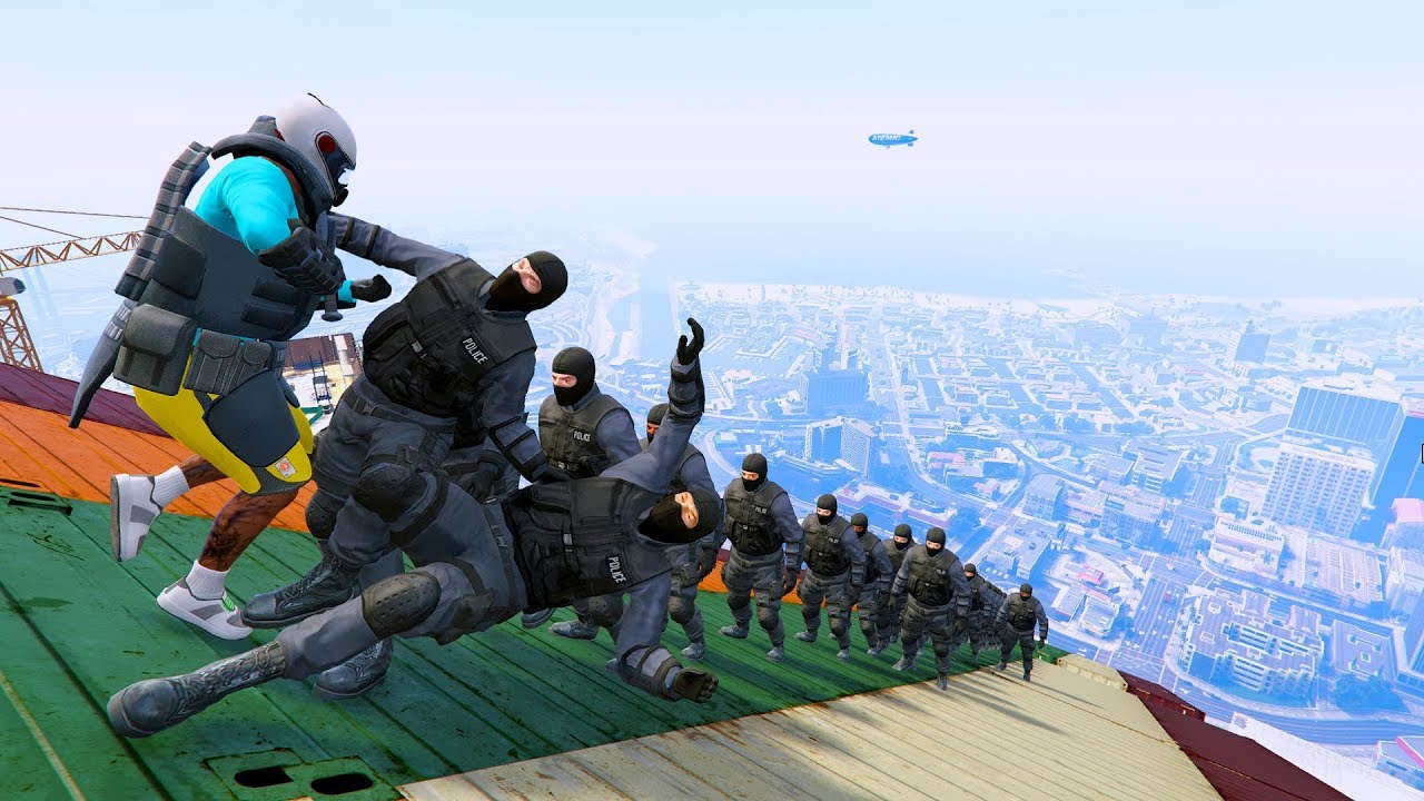 GTA 5 Crazy Jumper/Falls compilation #12 (GTA 5 Fails Funny Moments/Ragdolls)