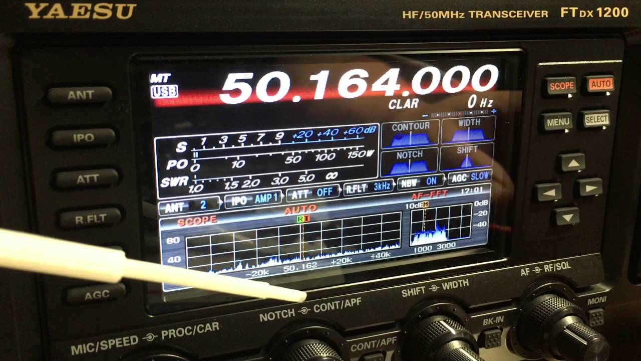 Yaesu FTdx-1200 Demo / Scope, DNR, & Split Operation
