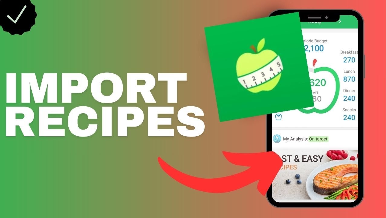 How to import recipes in the My Net Diary app?