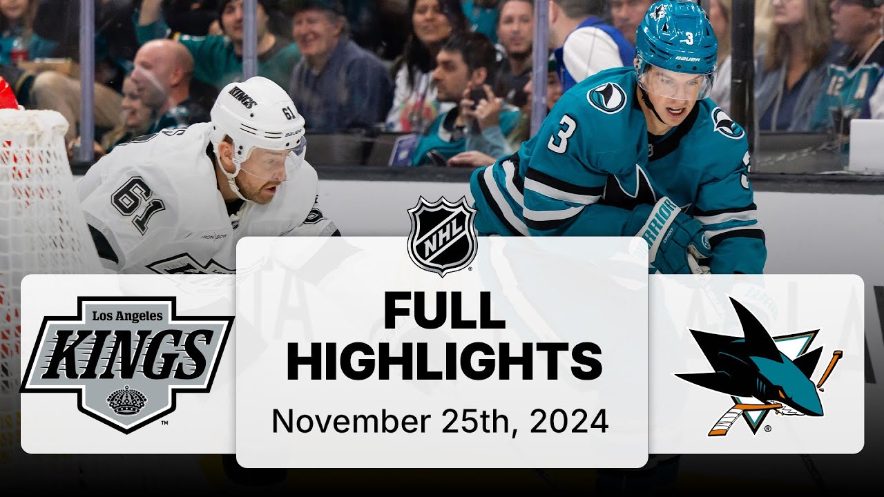 NHL Highlights | Kings vs. Sharks | November 25, 2024