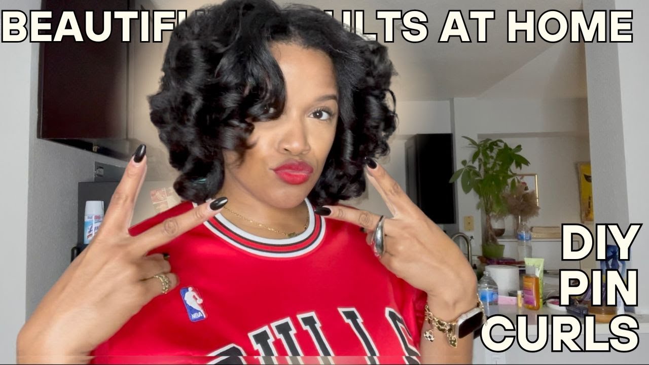 How I did my  Salon Quality Pin-Curls at Home | Type 4 Hair