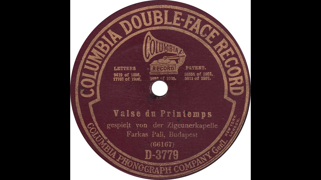 20 mp3 1913 COLUMBIA (D3779 66167) Valse du Priniemps.