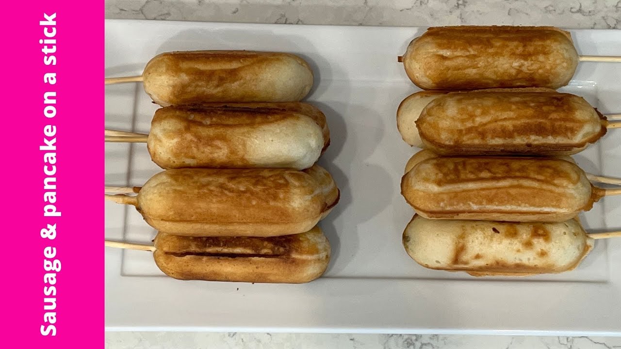 PANCAKE ON A STICK WITH SAUSAGE - with mini corn dog maker