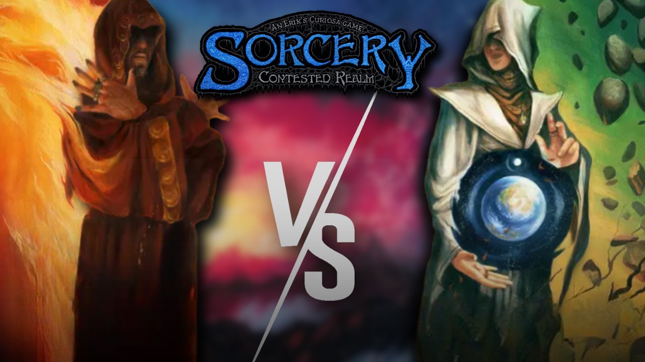 Gameplay Comentada de Sorcery - Flamecaller vs Geomancer