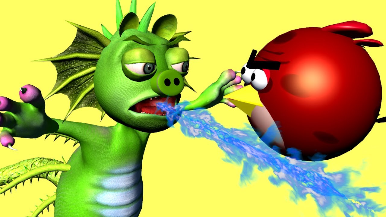 GODZILLA 2014 ? -- ANGRY BIRDS vs. PIGZILLA ! - 3D animated  movie mashup FunVideoTV - Style ;-))