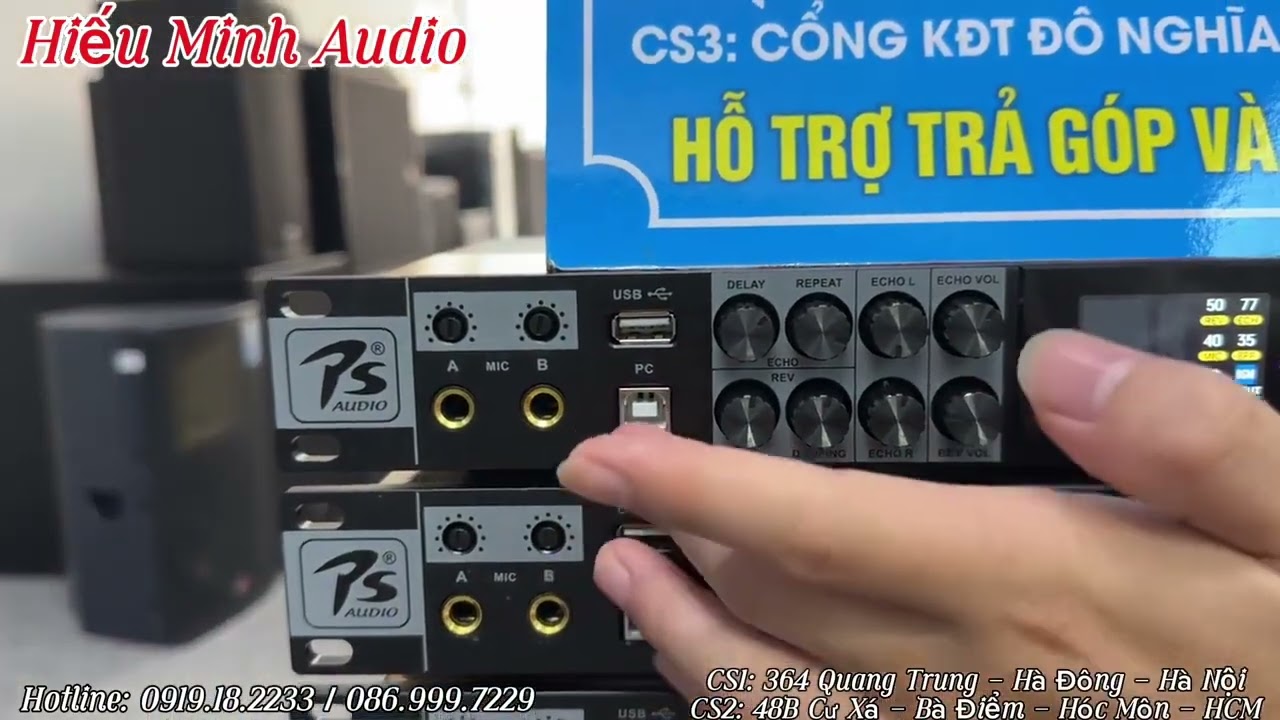 Test Vang PS RX500pro trong dàn karaoke- Giọng ca lên rõ, Echo mềm mại, không hú rít. LH: 0919182233