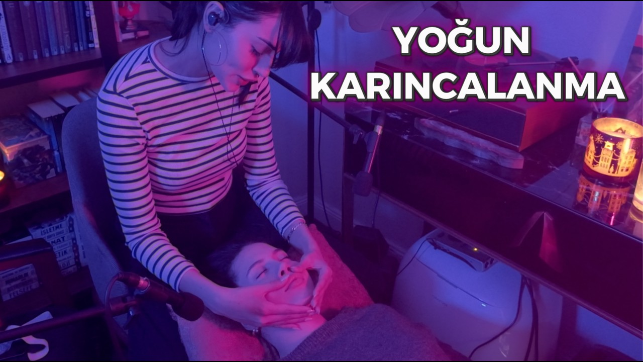 ASMR - Kız Kardeşimle Yüz Masajı ve Rahatlatıcı Dokunuşlar (Yoğun Karıncalanma)